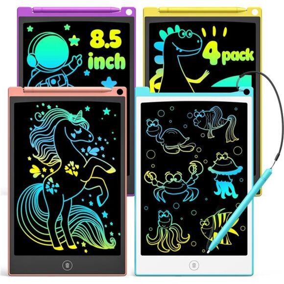4 Pack LCD Writing Tablet,8.5 Inch Colorful Doodle Board Drawing Tablet for Kids - Picture 1 of 7